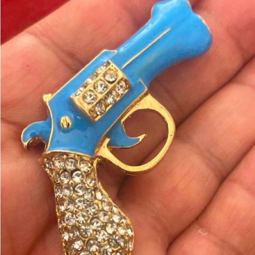 Betsey Johnson Pistol brooch